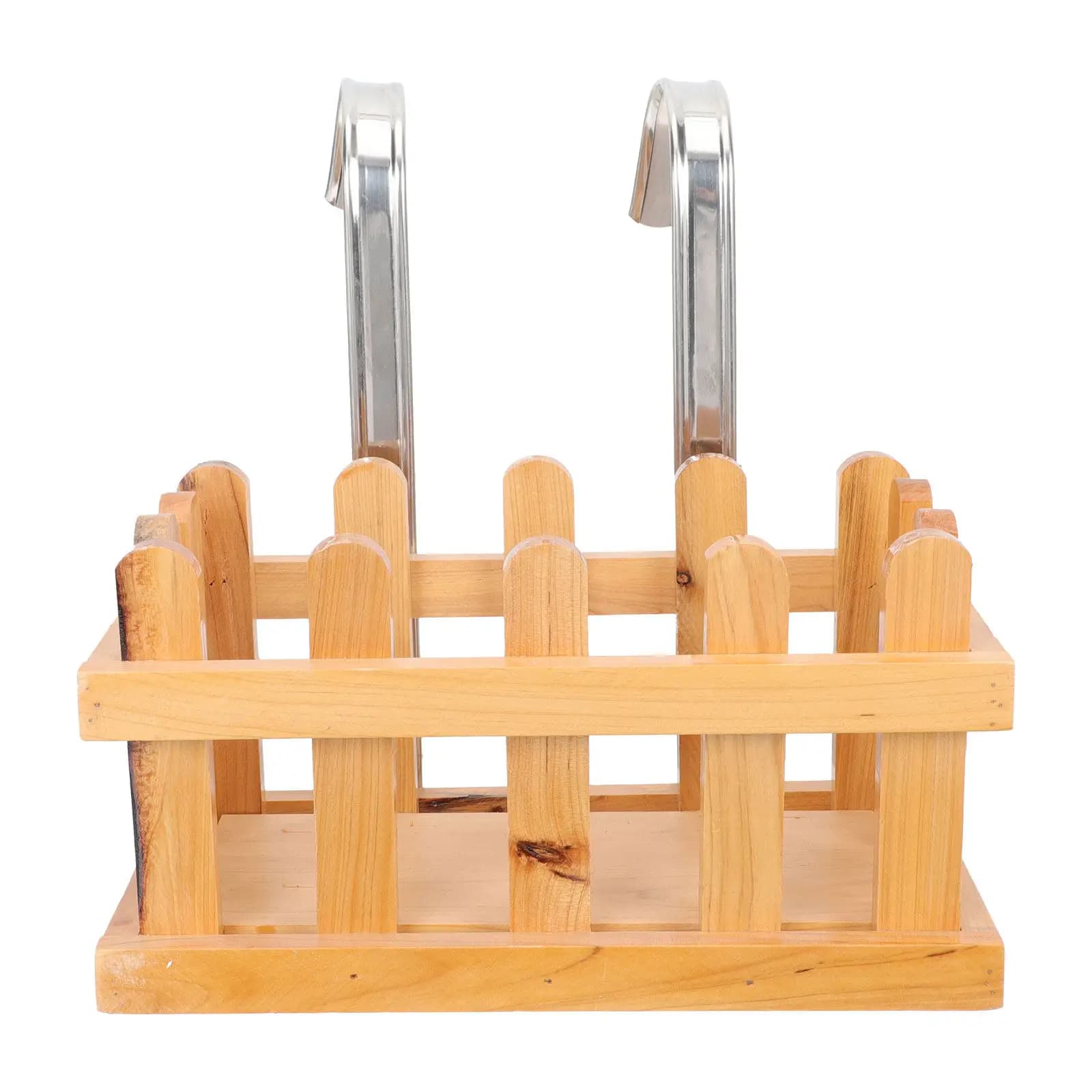 Cesto Sospeso per Secchio da Bagno, Creativo Portaoggetti in Legno e Acciaio Inossidabile per Bagno, Organizzatore per Sapone, Spazzolino e Pettine, Facile da Montare