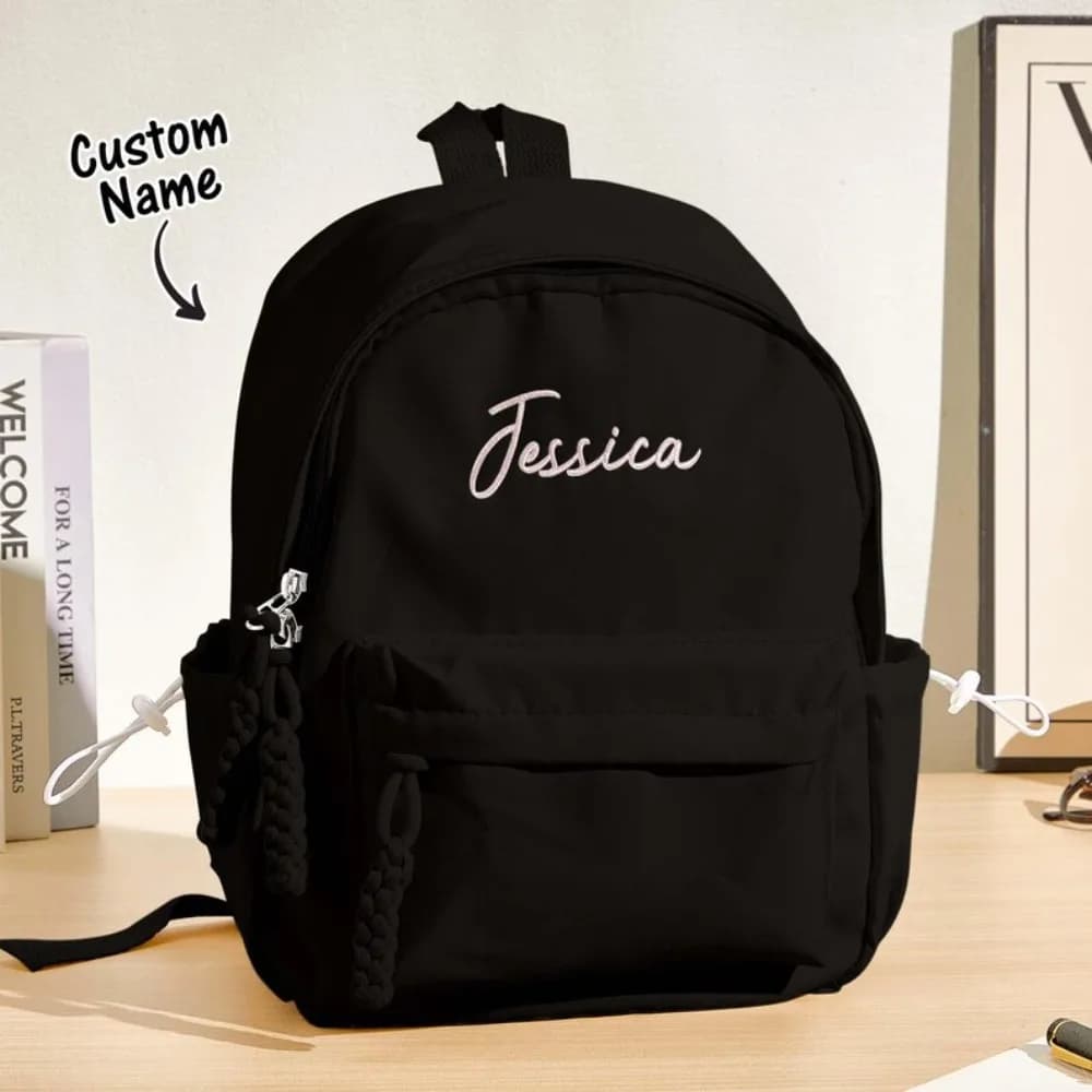 Zaino Personalizzato per Bambini con Ricamo, Zaino con Nome Personalizzato per Bambini, Regalo per il Ritorno a Scuola, Zaino Personalizzato per il Ritorno a Scuola