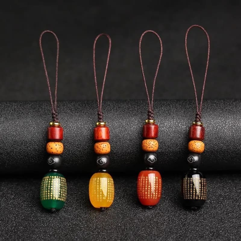 Catena per Telefono in Agata Rossa Naturale con Ciondolo a Cuore, Ornamento USB Flash Drive Universale, Regalo da Appendere alla Borsa