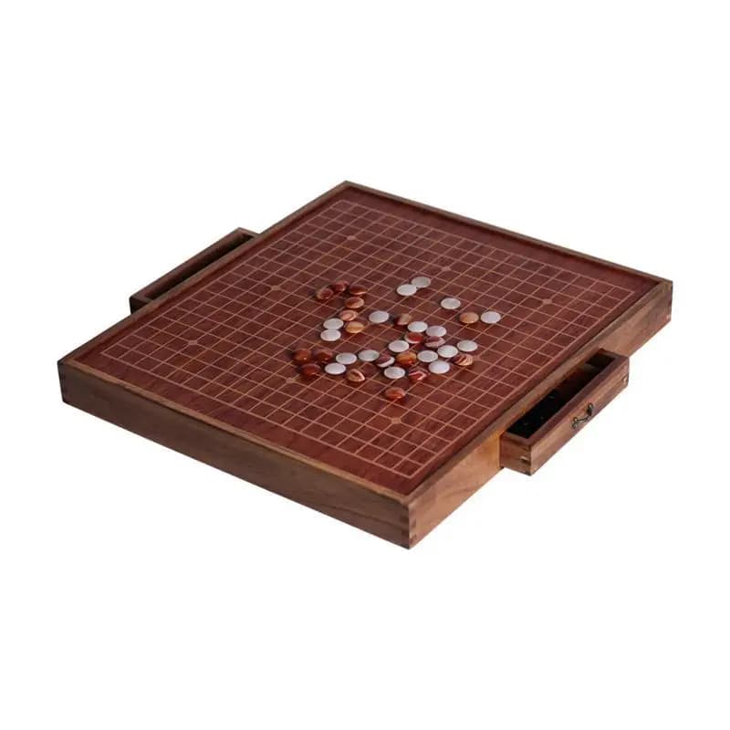 Pezzi degli scacchi Go, set di scacchi con cassetti per adulti in legno massello, gobang anti-giada per principianti per bambini