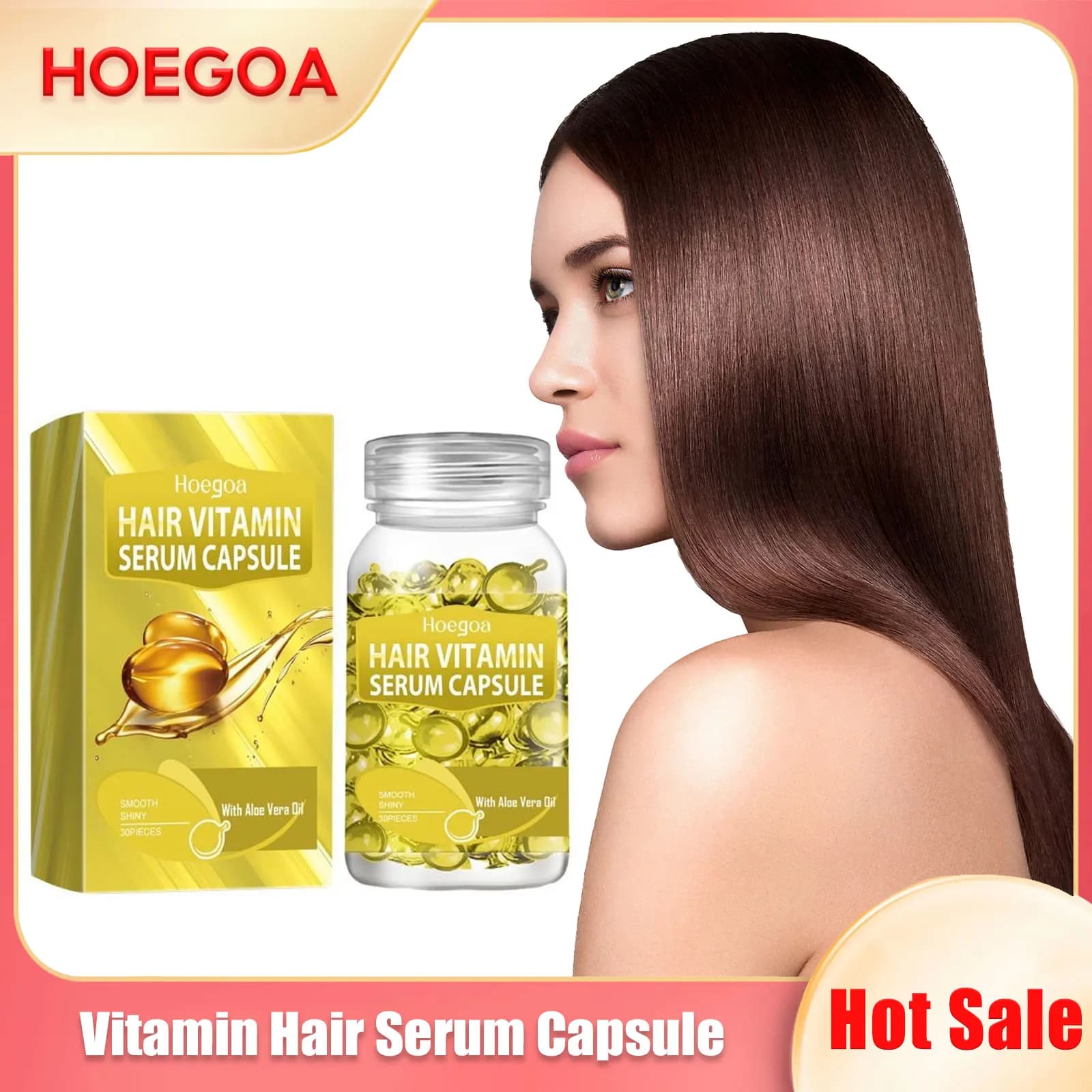 Siero Vitamin capsules for Capelli: Anti-Caduta treatment, Repairer, Anti-Crespo, for Straight Hair and Ricci, with Growth Oil and Massage
