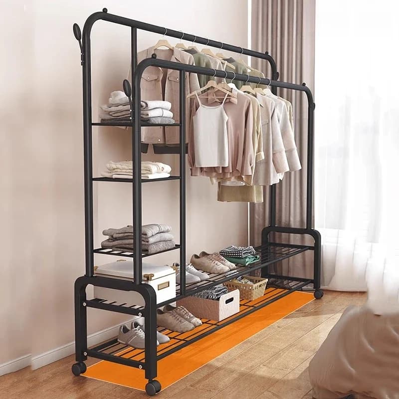 m Stable Balcony Clothes hanger Wheels Minimalist Adjustable standing clothes hanger Layer coat hangers Whyro Pie Home Furnitu