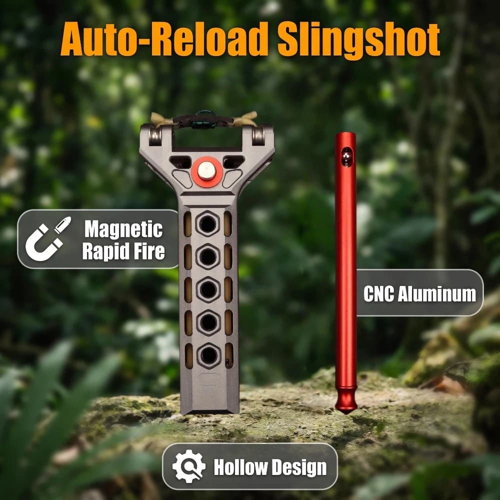Automatic‑Loading Magazine Slingshot Catapult for Adults High‑Precision Outdoor Shooting Game Competition Entertainment Equipmen