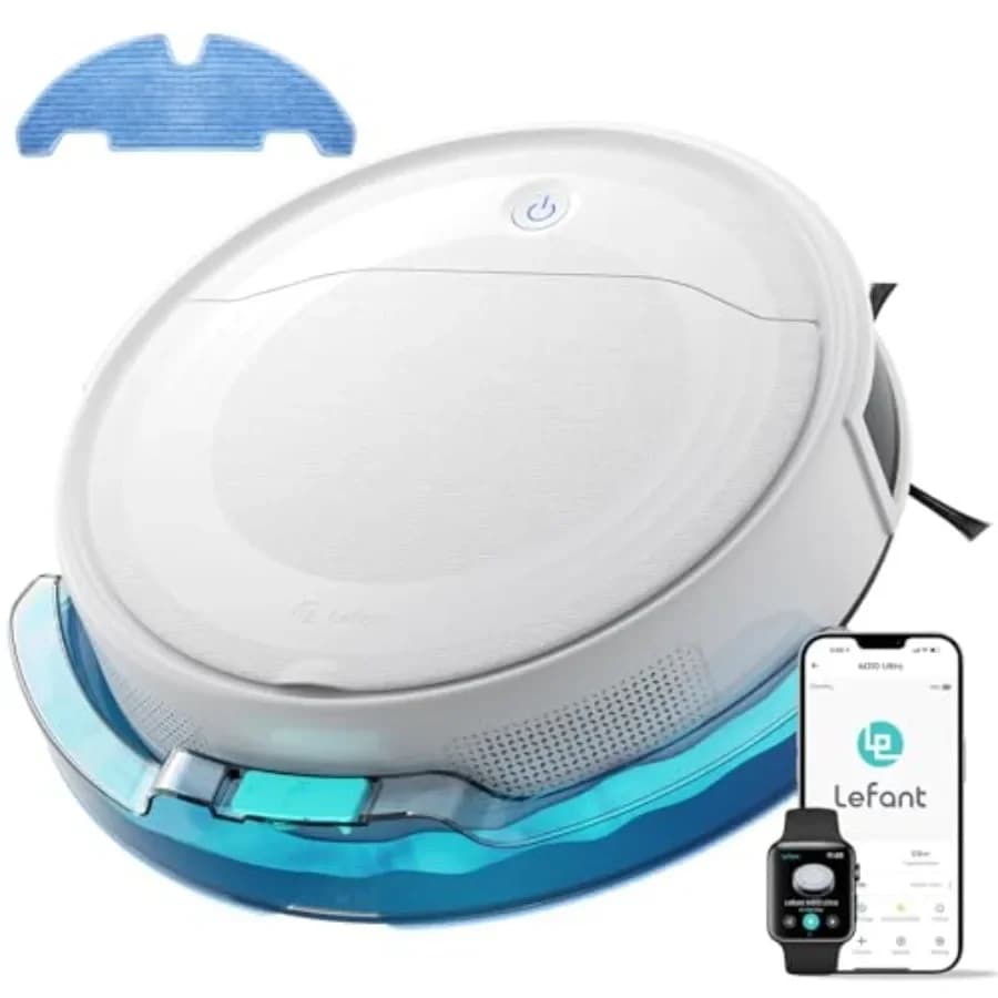 Robot Aspirapolvere e Lavapavimenti M310 Ultra per pavimenti duri, corpo in plastica ABS, nero, aspirazione 6000Pa con navigazione LiDAR ToF e precisa