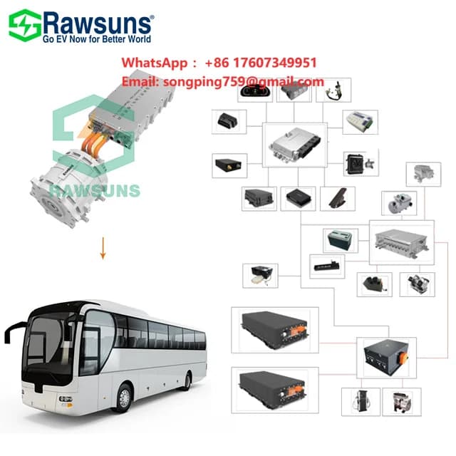120Kw Electric Motor With Controller Ev Car Conversion Kit Marine Outboard Motor for Bus/Coach/Boat