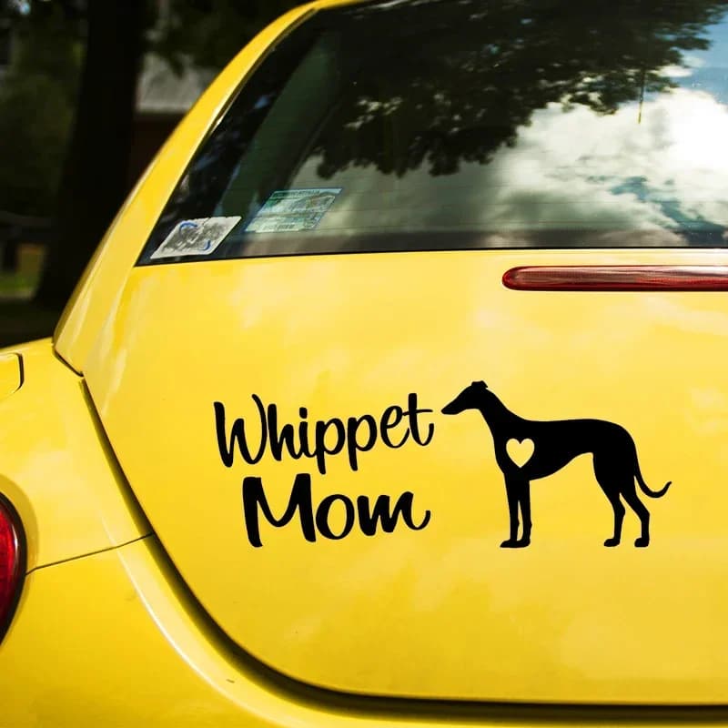 Whippet Mom Dog decal vinyl sticker for Auto decorations waterproof on bumper body of the car back window Laptop choose size