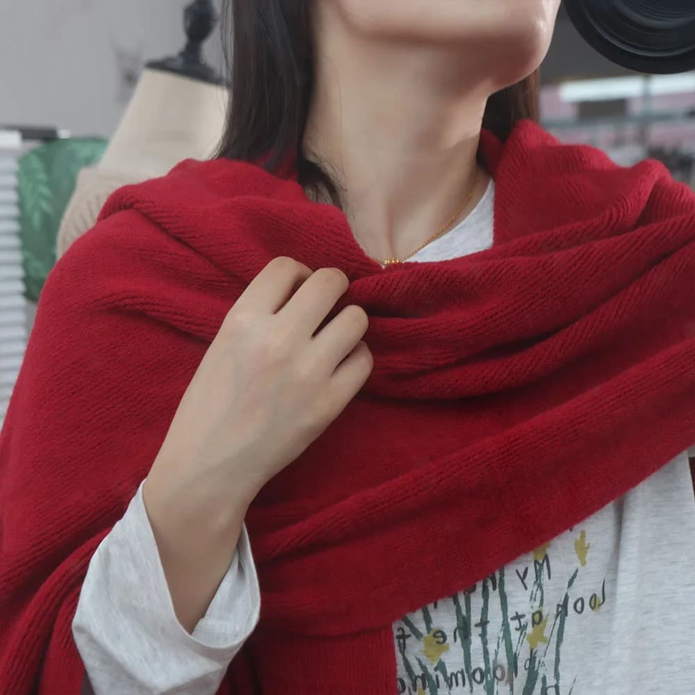 High Quality Solid Color Men Wool Scarf Simple Soft Winter Cashmere Scarf Warm Long Coldproof Scarf Males
