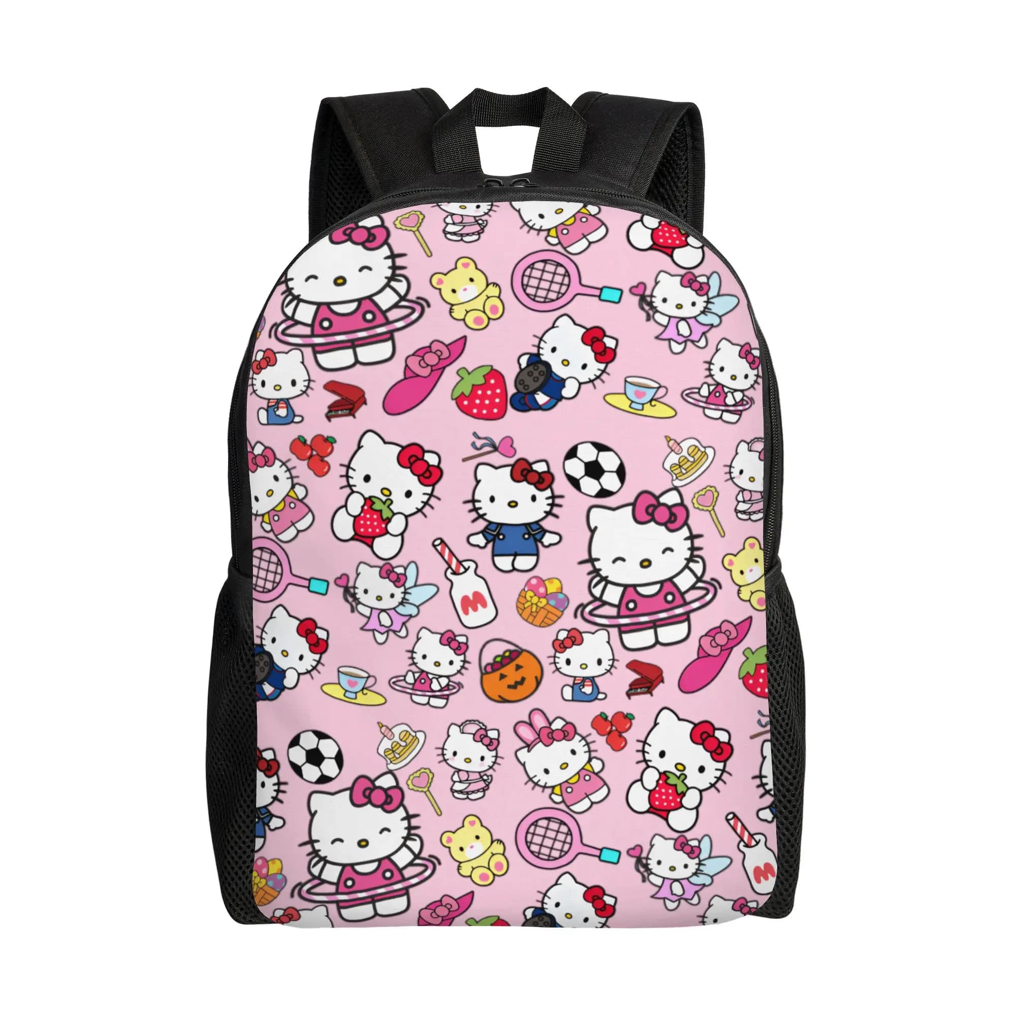 Kitties Kitten Backpack for Men Women Water Resistant College School Cat Anime Bag Print Bookbag