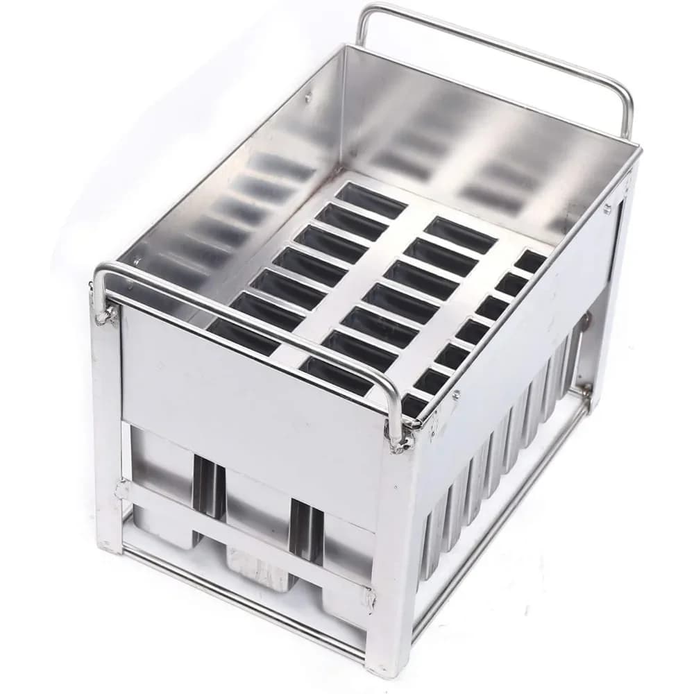 per kit di stampi per ghiaccioli per ghiaccioli in acciaio inossidabile Porta bastoncini per gelato per ghiaccioli + spazzola per la pulizia