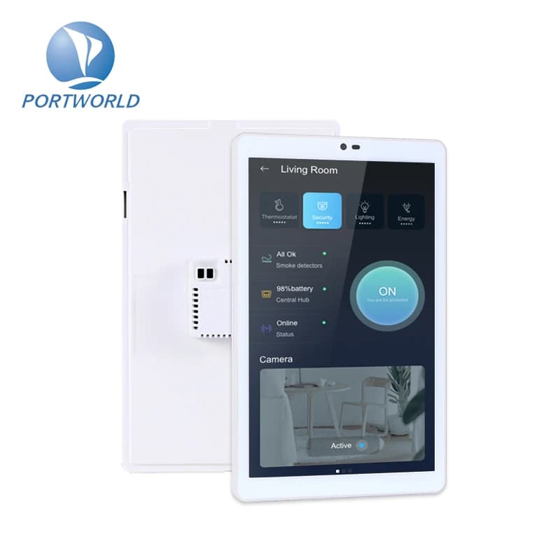2025 Pannello di controllo touch con hub Smart Home per tablet RJ45 POE da 8 pollici con montaggio a incasso RS485 integrato