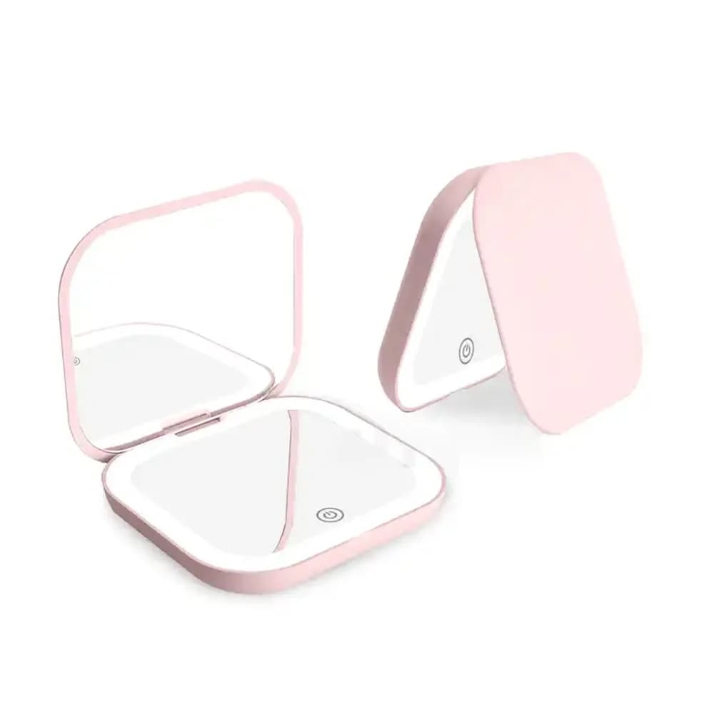 Compact Mirror with Lights, 1X/2X Magnifying, Pocket Folding Portable, Small Travel LED Mirror for Make-up, Ideal as Gift, from Bag