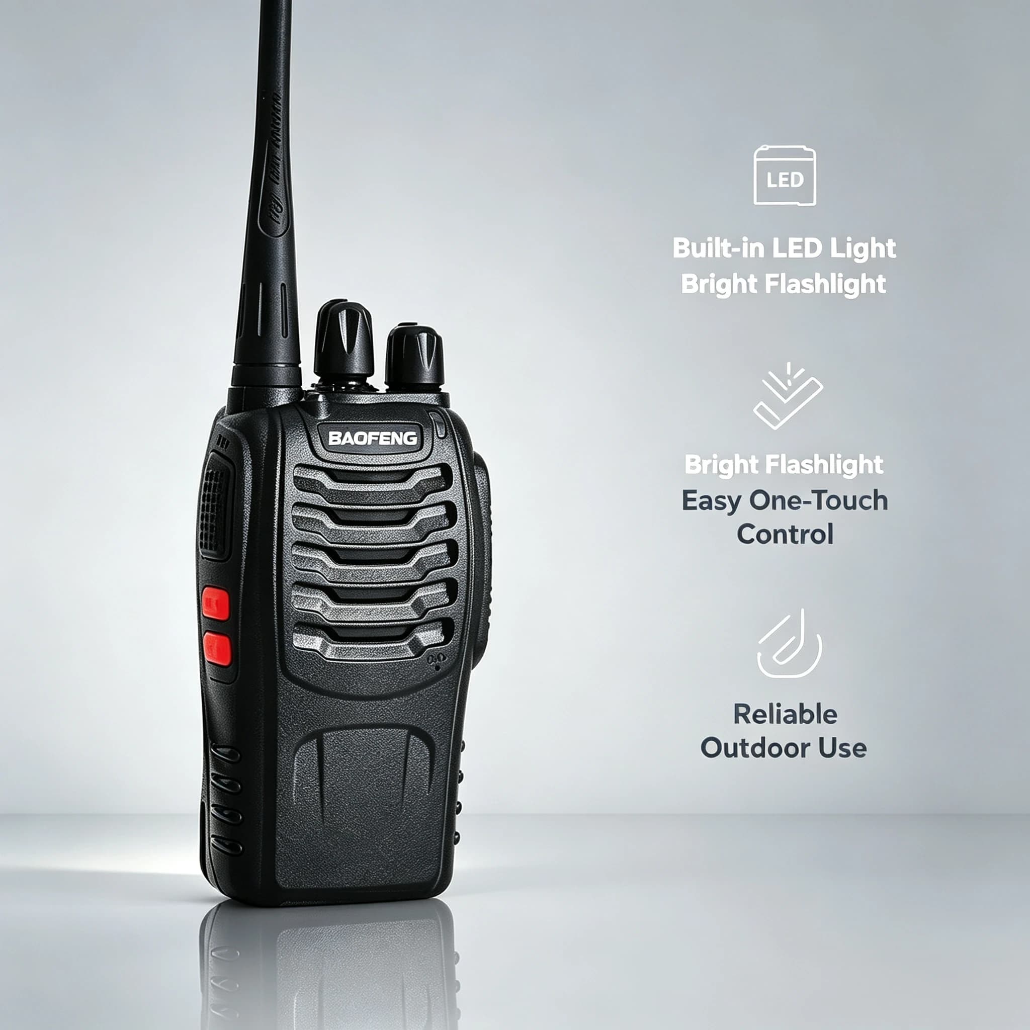 USB Long Range Walkie Talkies Baofeng 888S 16-Channel Rechargeable Handheld Two-Way Radios for Outdoor Communication