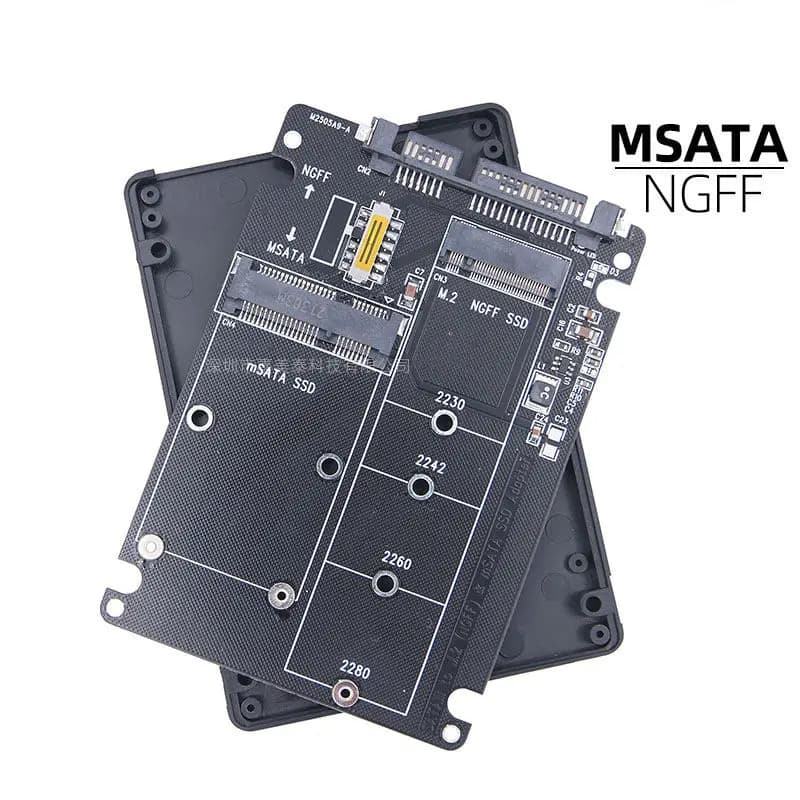 M.2 conversione SSD a stato solido in Sata3 Hard Disk esterno Box Ngff Msata a scheda di conversione porta seriale Dual-use Two-in-One