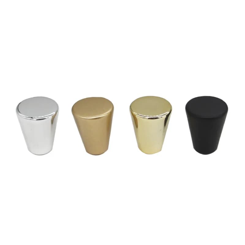Stile contemporaneo Forma a cono Spazzola in lega di zinco solida Nichel Rame Colore nero opaco Manopole per mobili Maniglia per cassetto Maniglia per comò