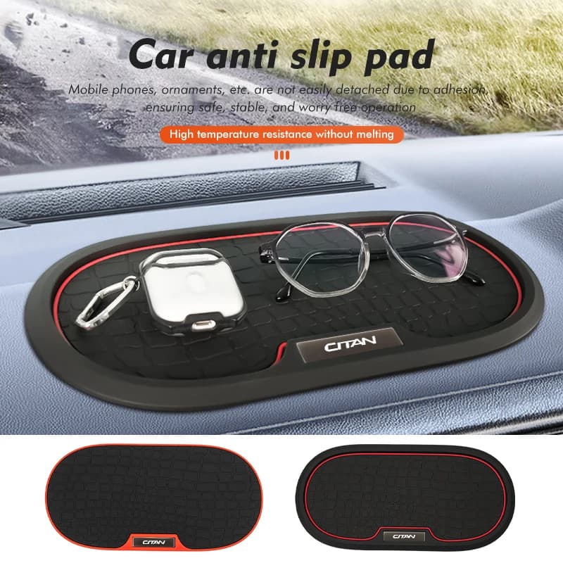 Car Logo Dashboard Silicone Non-Slip Pad Phone Storage Holder Accessories For Mercedes Benz W124 W203 W204 CITAN R CLASS