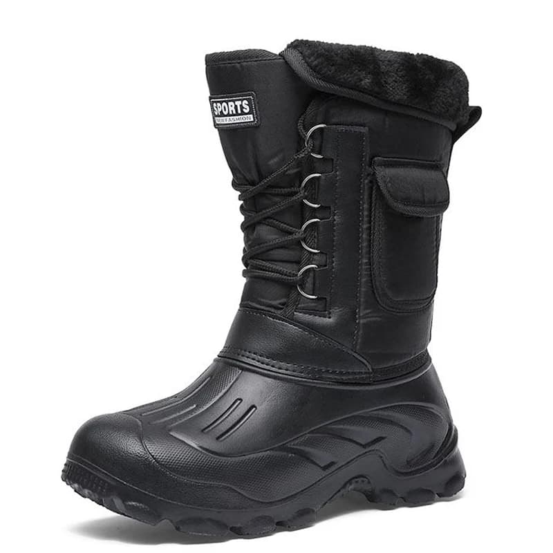 Stivali da neve invernali da uomo scarpe da pesca all'aperto scarpe da trekking da neve 2024 nuovi uomini scarpe da ginnastica da pesca da passeggio all'aperto stivali da uomo