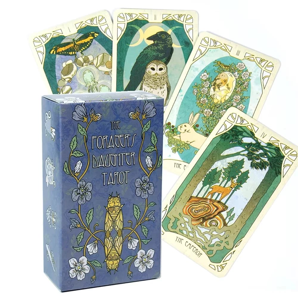 Set di divinazione dei tarocchi della figlia di Forager ispirato alla natura e impreziosito da un ricco simbolismo 83 carte senza guida carta