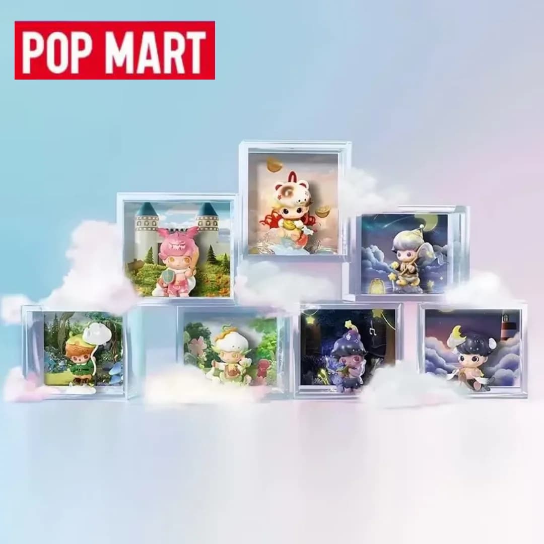 POP MART DIMOO Weaving Wonders Series Surprise Mystery Box Blind Box Toys Kawaii Anime Action Figure Dolls Girls Gift