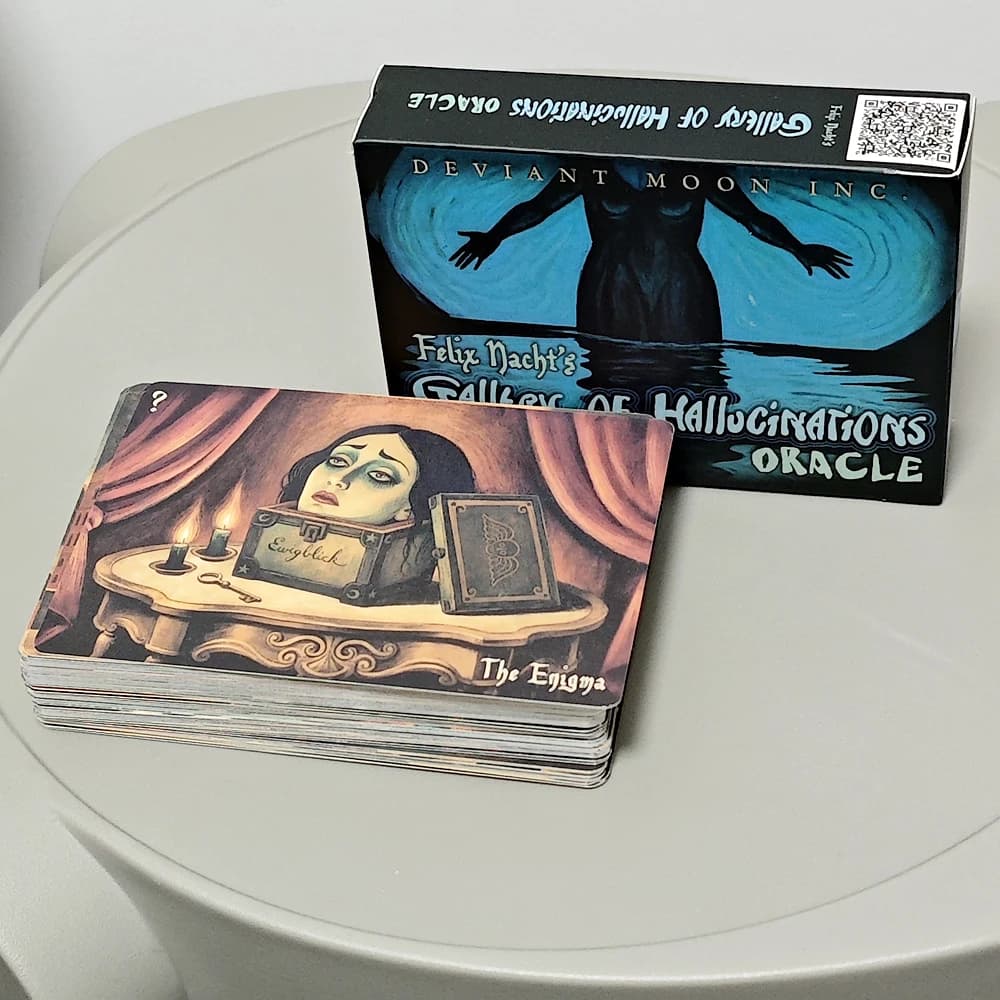 10,5*7,5 cm Galleria di allucinazioni di Felix Nacht Oracle 52 Carte enigmatiche