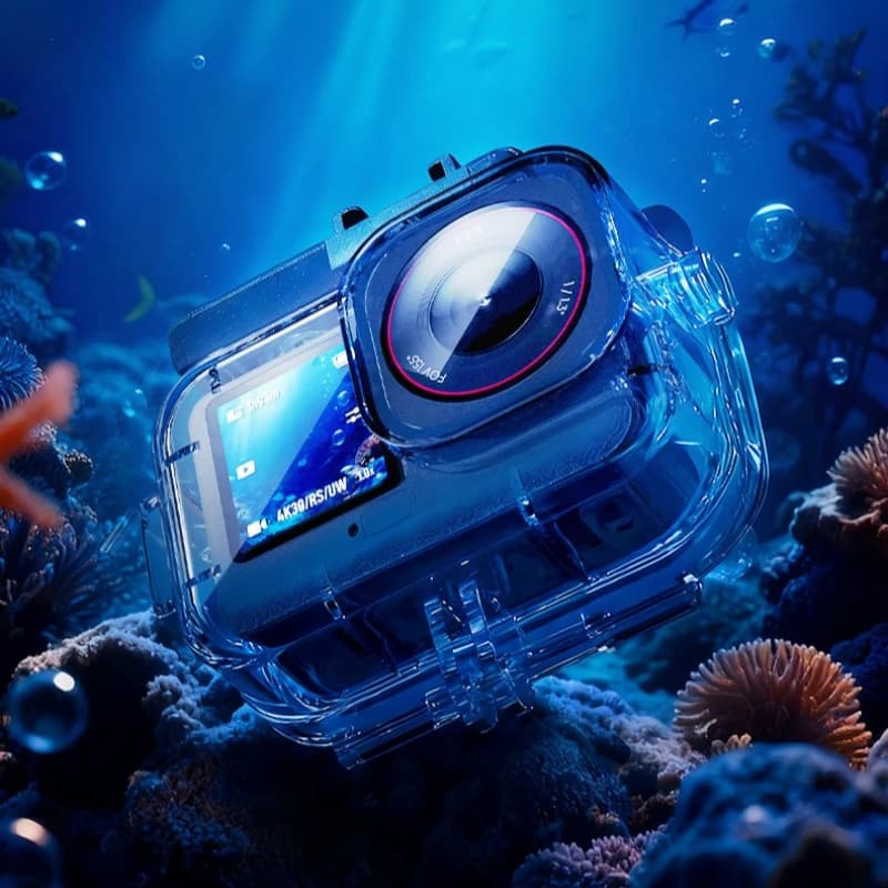 70 M waterproof housing for optical camera lens DJI Action 6 provides excellent light transmission