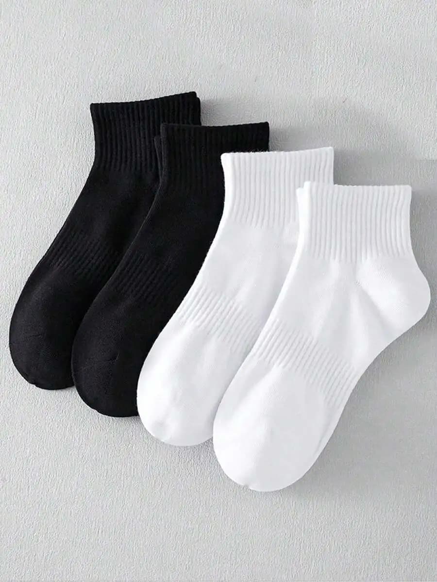 Unisex Solid Color Ankle Socks Moisture Wicking Breathable Antibacterial Soft Knit For Men And Women