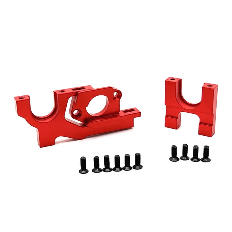 Riduttore di aggiornamento in metallo e supporto motore regolabile per WLtoys 1/10 104072 104001 104002 pezzi di ricambio per auto RC
