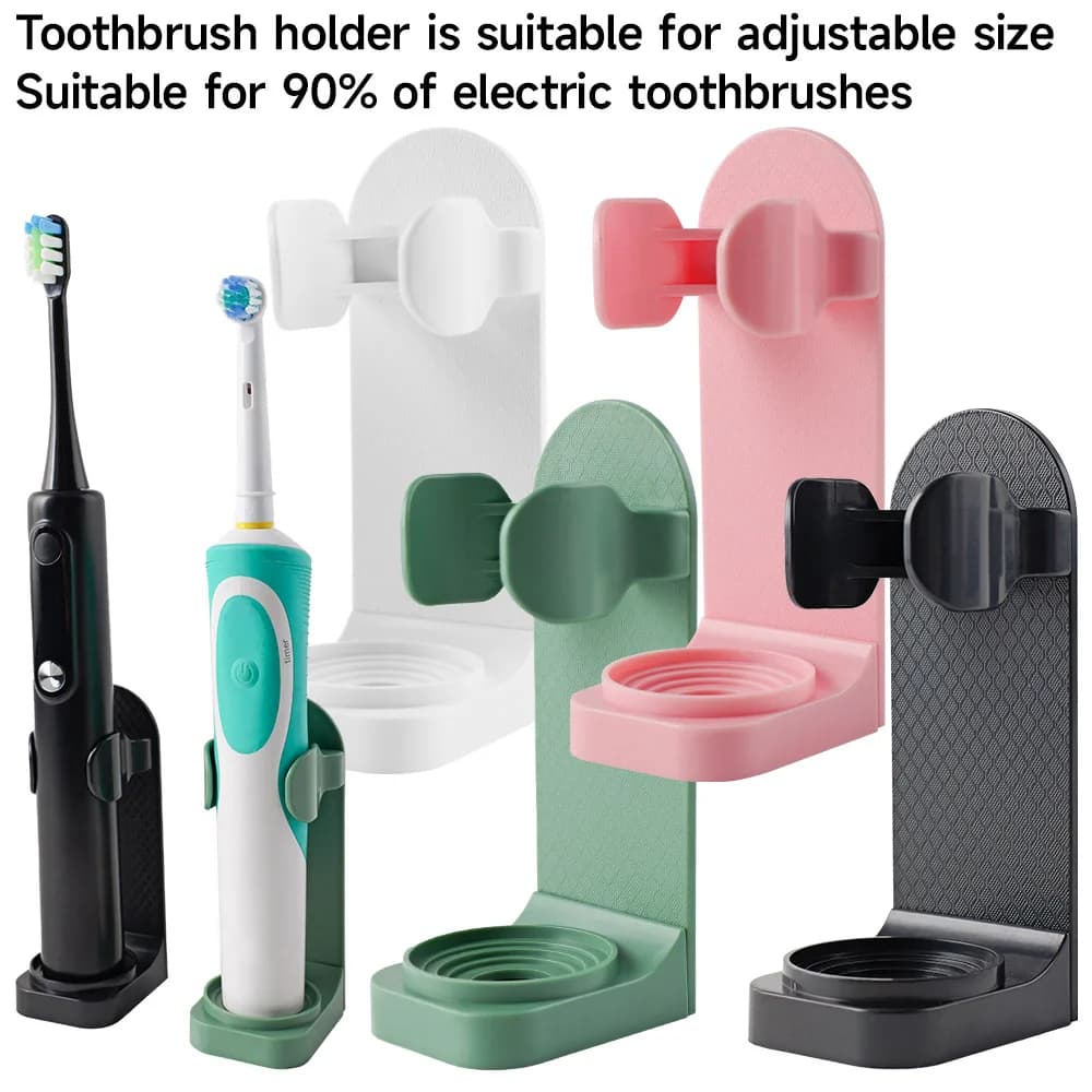 Electric Toothbrush Holder, Wall-Mounted Toothbrush Holder Without Drilling, Wall-Mounted Bathroom Shelf and Toilet Storage Rack