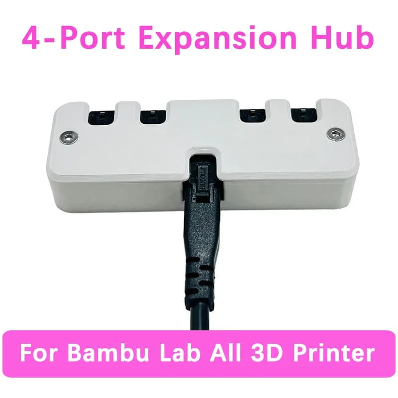 4-Port Expansion Hub For Bambu Lab with Power Signal Protection for Bambu Lab All 3D Printer Accessory