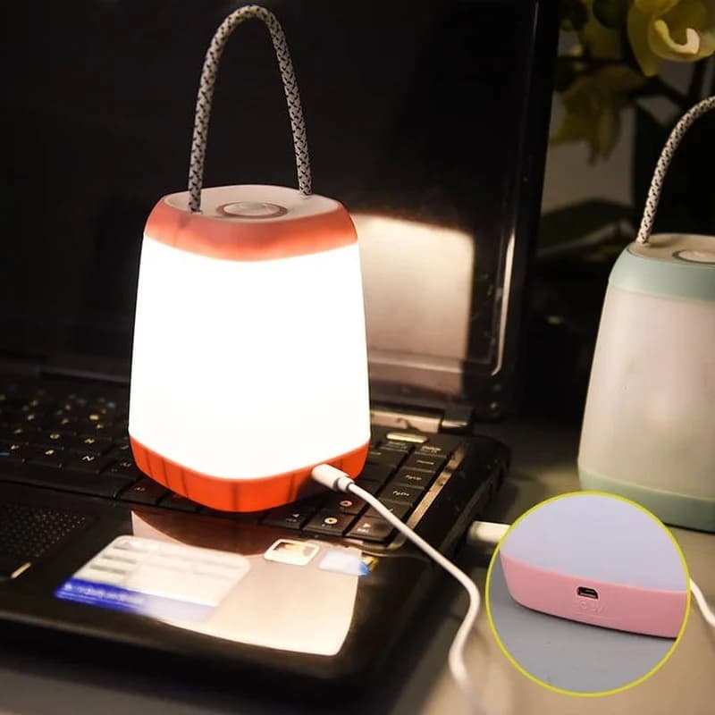 Lampada Notturna LED Portatile Ricaricabile, Luce da Tavolo per Protezione Occhi, Lampada da Comodino con Alimentazione USB, Lampada Notturna per Allattamento