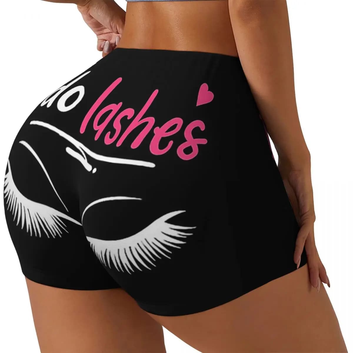 Personalized eyelashes Lash Artists Cosmetics Woman Gym Training Running shorts Yoga shorts for athletic volleyball bikers