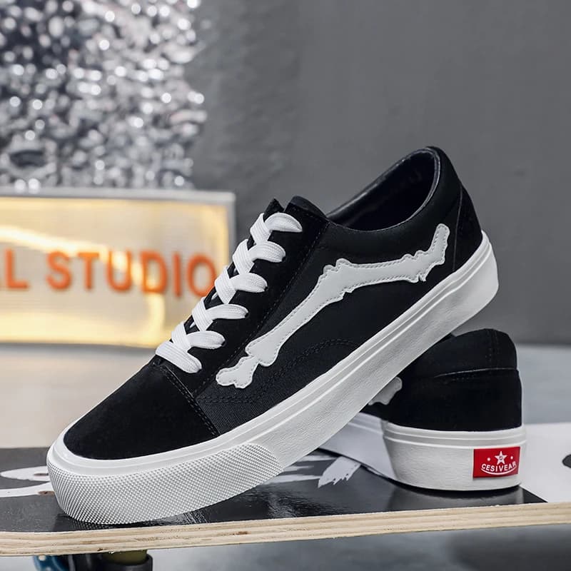 Men simple style canvas flat shoes soft sole casual daily walking shoes breathable lightweight all match outdoor footwear