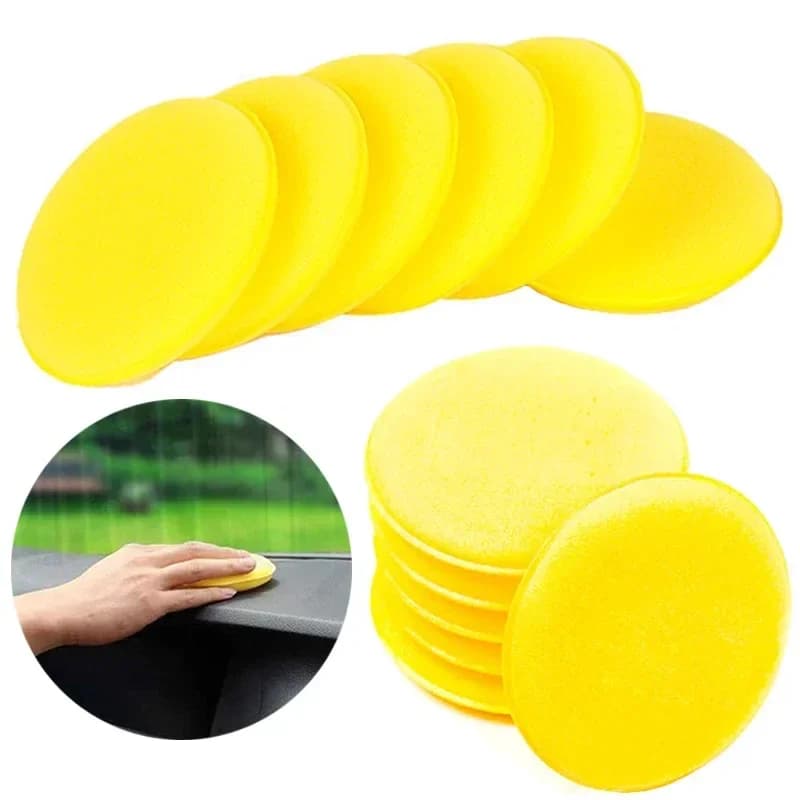 6/12/24PCS Rotondo Applicatore Pad Corpo Auto Spugna per la Pulizia del Vetro Cura Auto Lucidatura Spugna Strumenti di Pulizia Auto Ceretta Schiuma spugna