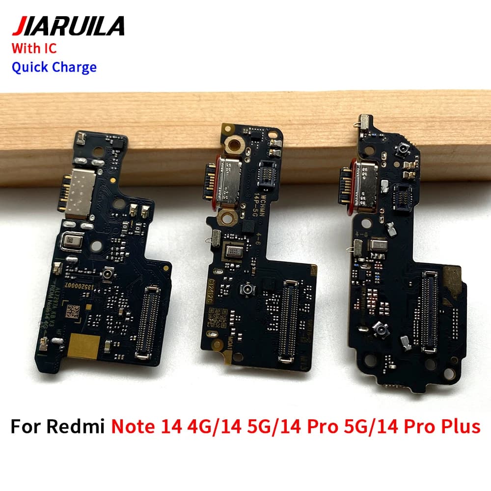 Nuovo connettore del cavo flessibile della scheda porta di ricarica USB per Xiaomi Redmi Note 14 Pro 4G 5G / per microfono Redmi Note 14 Pro Plus