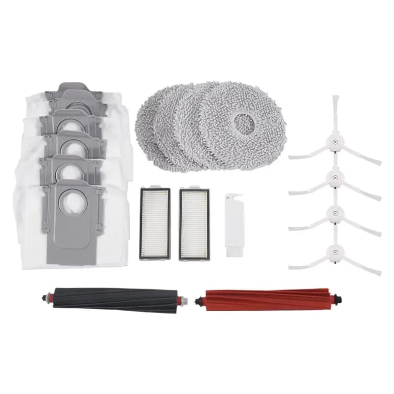 Kit Accessori ABVS per Robot Aspirapolvere Roborock Q Revo Master, Qrevo Slim: Spazzola Principale, Spazzole Laterali, Filtri HEPA, Panni Lavapavimenti, Sacchetti Raccoglipolvere
