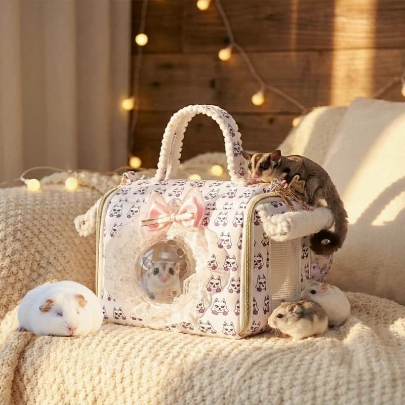 Borsa da trasporto per animali domestici: marsupio caldo e traspirante per porcellini d'India, criceti e piccoli animali