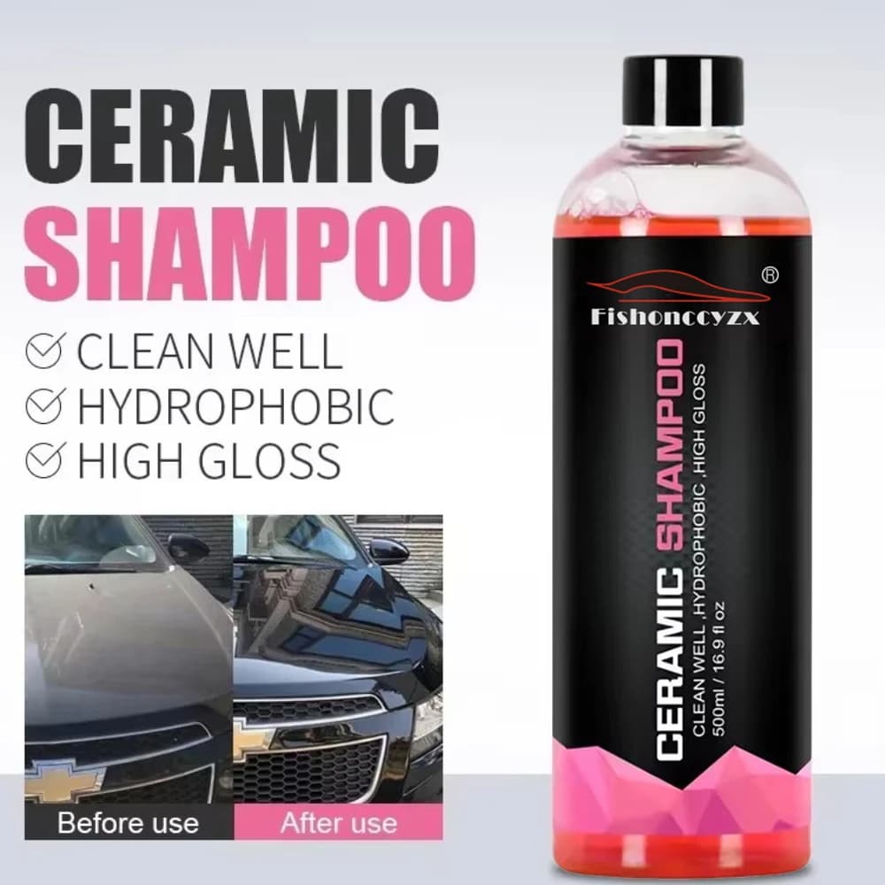 Liquido Concentrato per Lavaggio Auto, Rivestimento Ceramico Cristallino, Repellente Nano per Lucidatura Vetri, Liquido per Cristallizzazione
