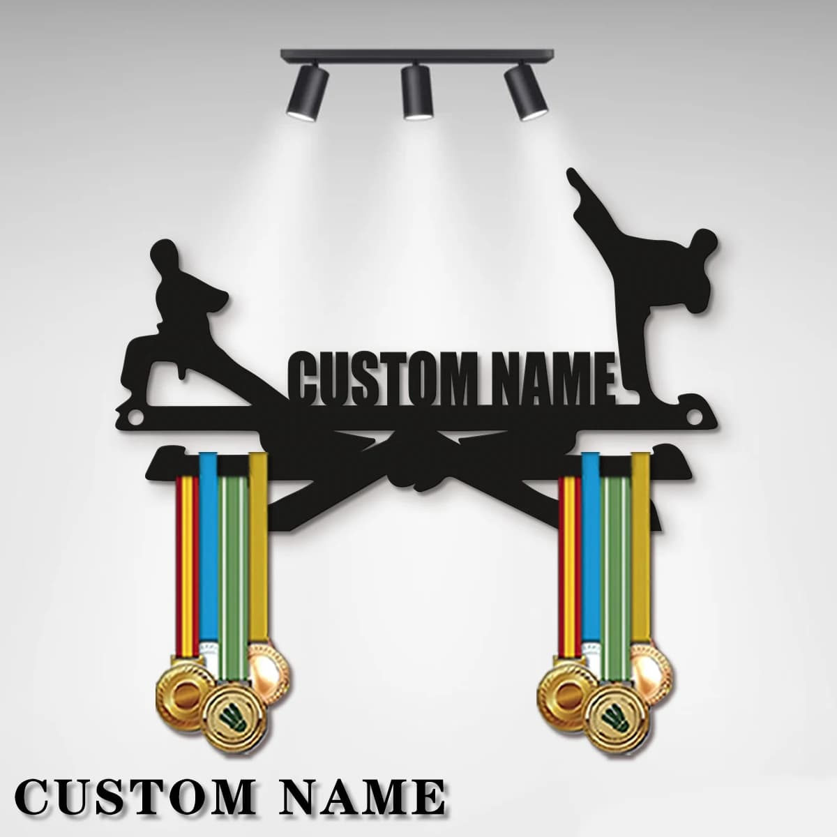 1 Piece Custom Medals in Taekwondo Wood, Custom Medal Display for Athletes, Ideal Gift for Family and Friends