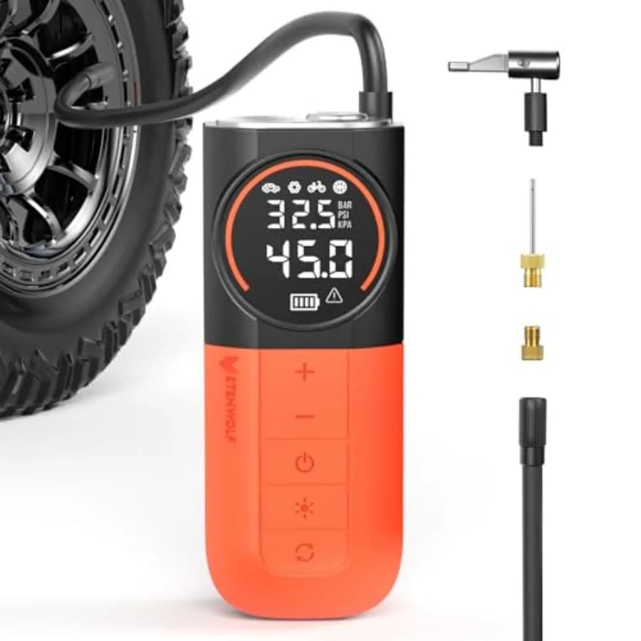 Compressore d'aria portatile S1 per gonfiaggio pneumatici, pompa da 160 PSI per pneumatici auto, bici, moto, palloni, gonfiaggio rapido, Cor