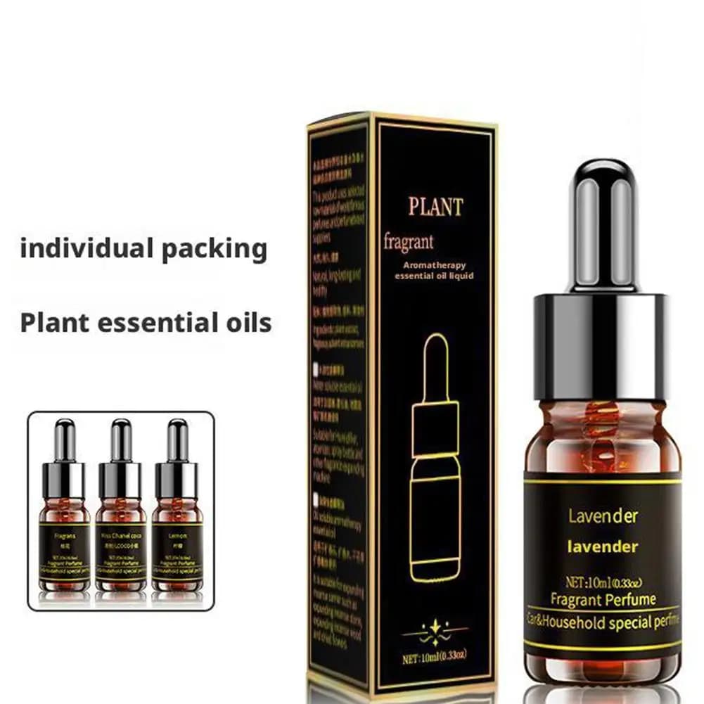10ML Olio Essenziale Auto Profumo Deodorante Ricarica Odore Fragranza Aroma Diffusore Pianta Olio Essenziale Per Umidificatore Acces O8D4