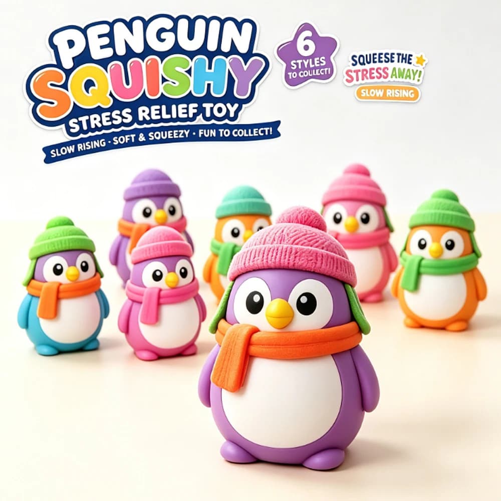 Cute Glow In Dark Arctic Penguin Crunchy Squishy Fidget Toy, Soft Squeeze Antistress Toy For Children 2026 New