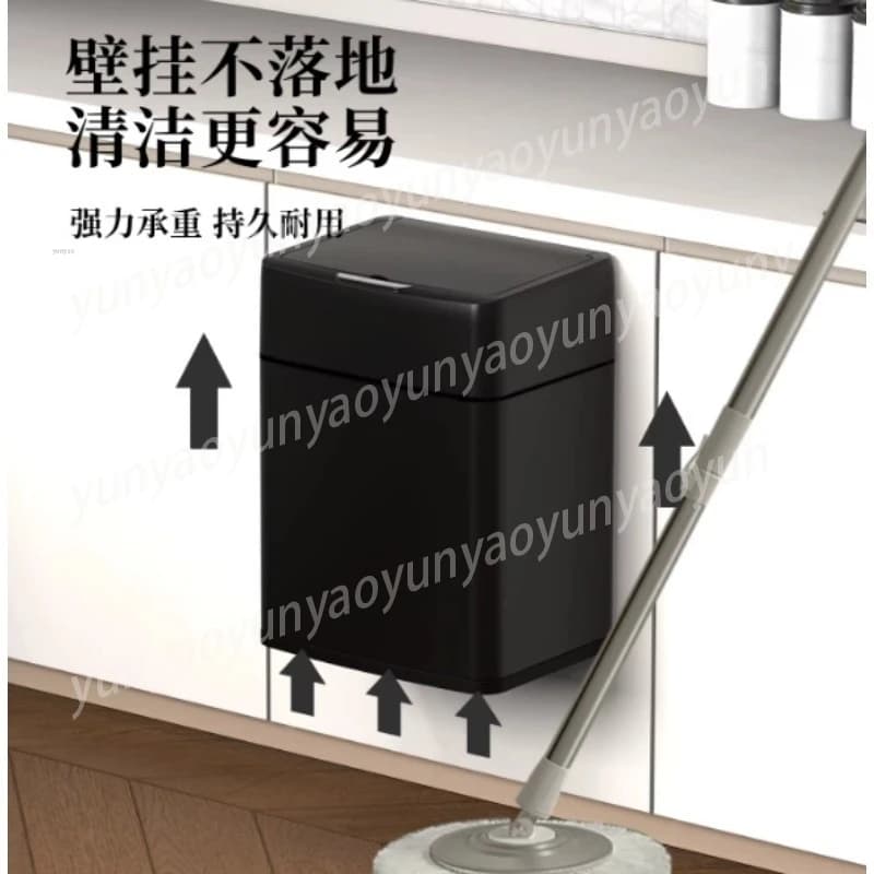 Stainless Steel Smart Induction Trash Can Large Capacity Touchless Sensor Bin for Kitchen Living Room Household Garbage Storage