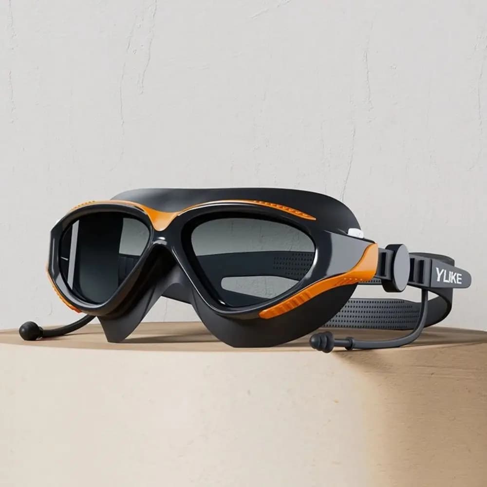 New Waterproof Adult Swim Goggles Anti-Fog with Earplugs Swim Glasses Swimming Accessories Professional HD Silicone Goggles
