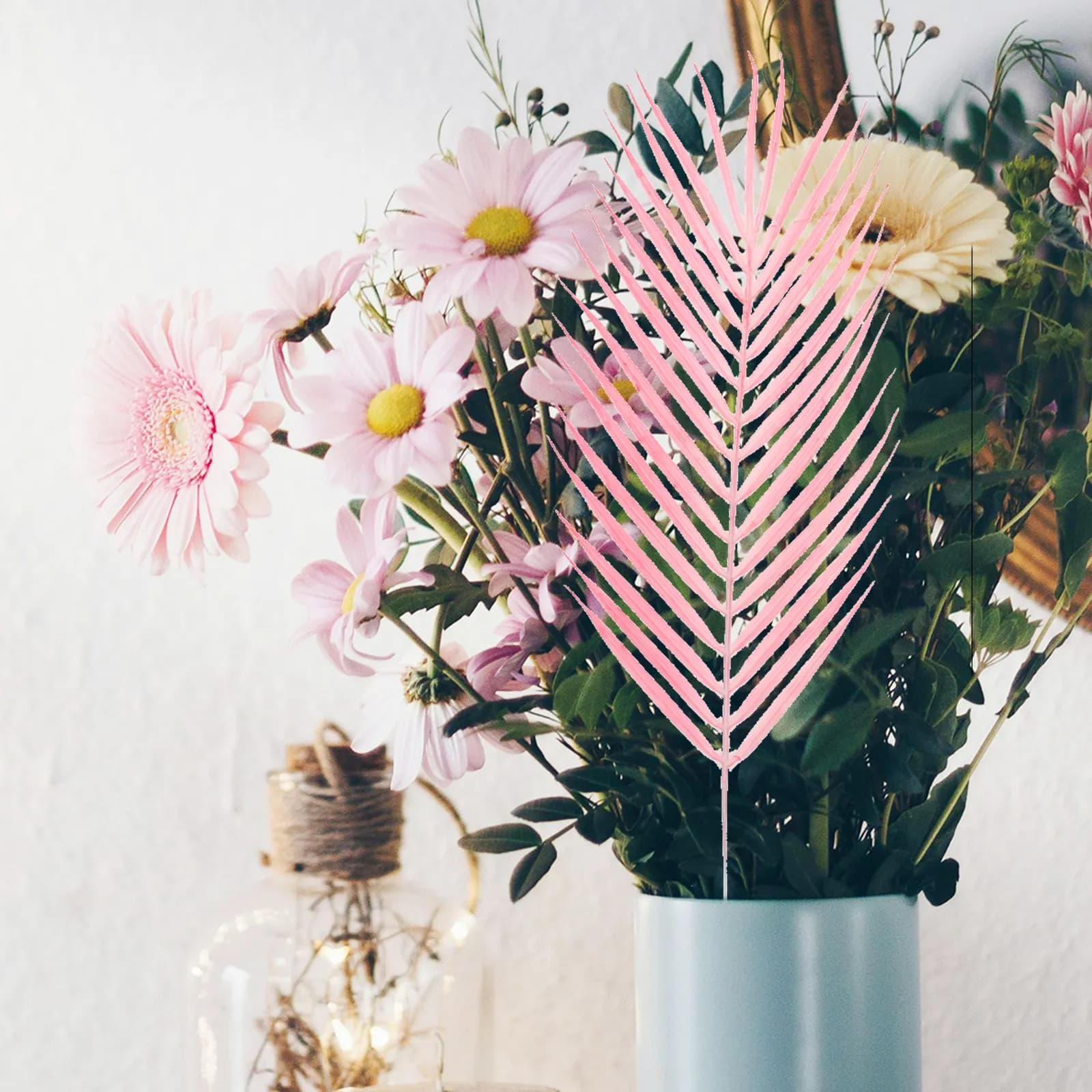 4 pezzi di piante simulate, foglie verdi artificiali, decorazioni per la casa e per feste, piante finte realistiche per interni ed esterni, accessori per la casa