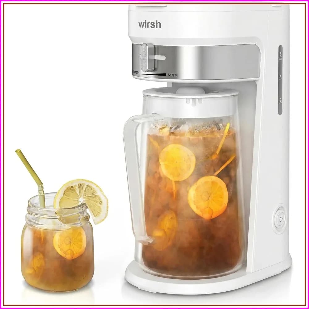 3QT Iced Tea Maker with Strength Control, Reusable Filter for Iced Coffee, Latte, Lemonade