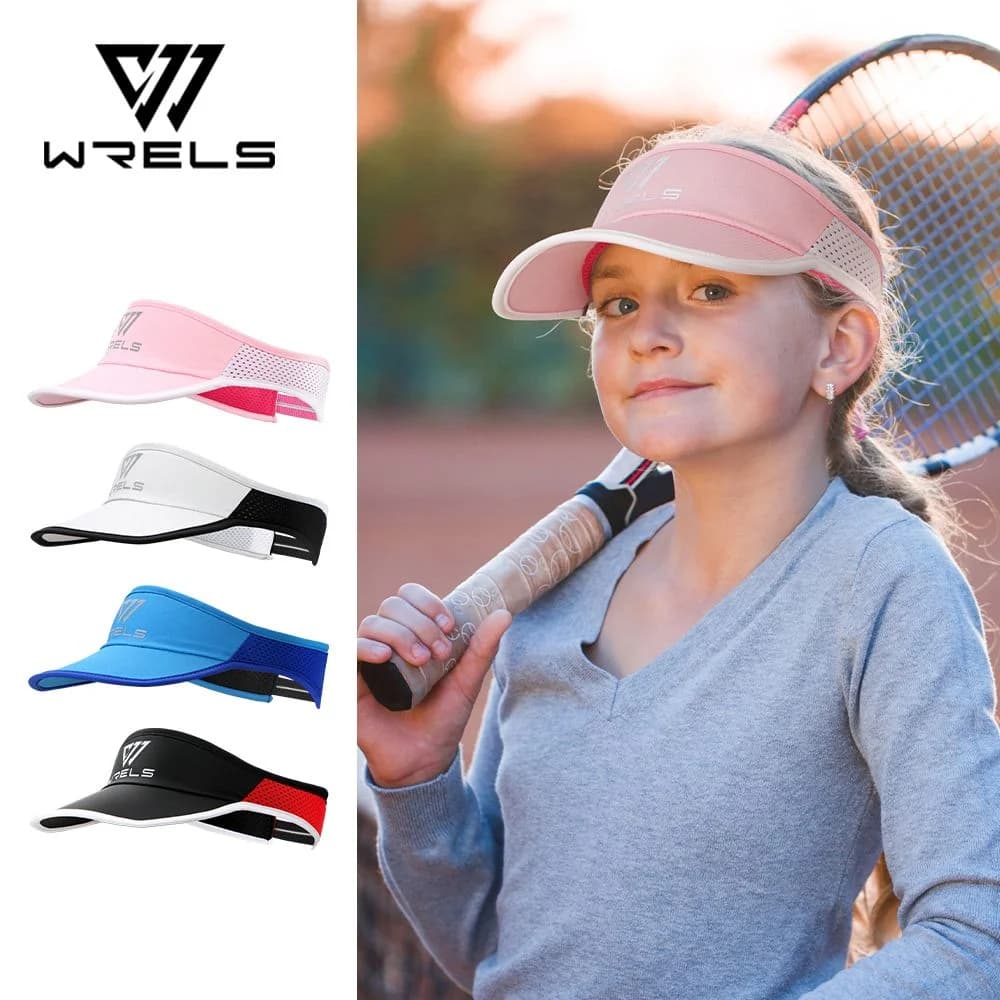 Visiera Parasole Sportiva WRELS per Uomo e Donna, Pieghevole, Rinfrescante, Elastica, Regolabile, per Corsa, Tennis, Golf, Protezione UV