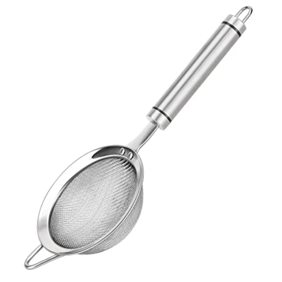 304 Stainless Steel Fine Mesh Strainers for Kitchen, Colander-Skimmer with Handle, Sieve Sifters for Food, Tea, Rice, Oil, Nood