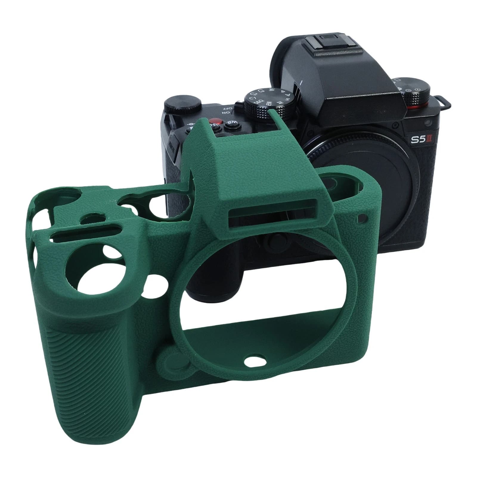 Custodia protettiva in morbido silicone per Panasonic Lumix S5II S5M2, custodia in gomma morbida per fotocamera S52 + pellicola temperata gratuita