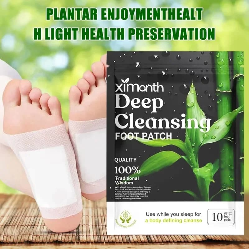 Cerotti Detox Naturali per Piedi - Sollievo dallo Stress, Sonno Profondo, Adesivi Detox alle Erbe per la Cura dei Piedi - 10 Pezzi