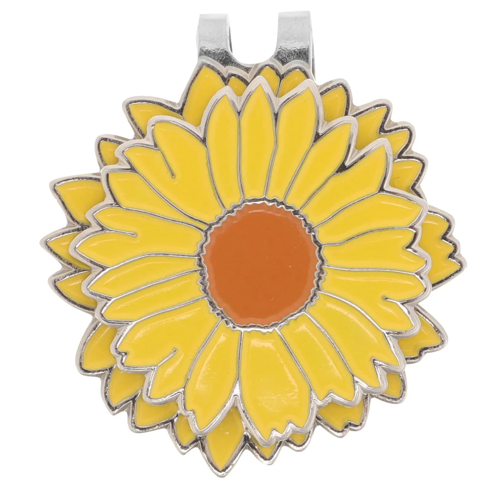 Golf Hat Clip Flower Ball Marker Metal Wear-Resistant Clip for Visor Caps Brim Golf Marker Accessory Hat Clips for Ball Markers