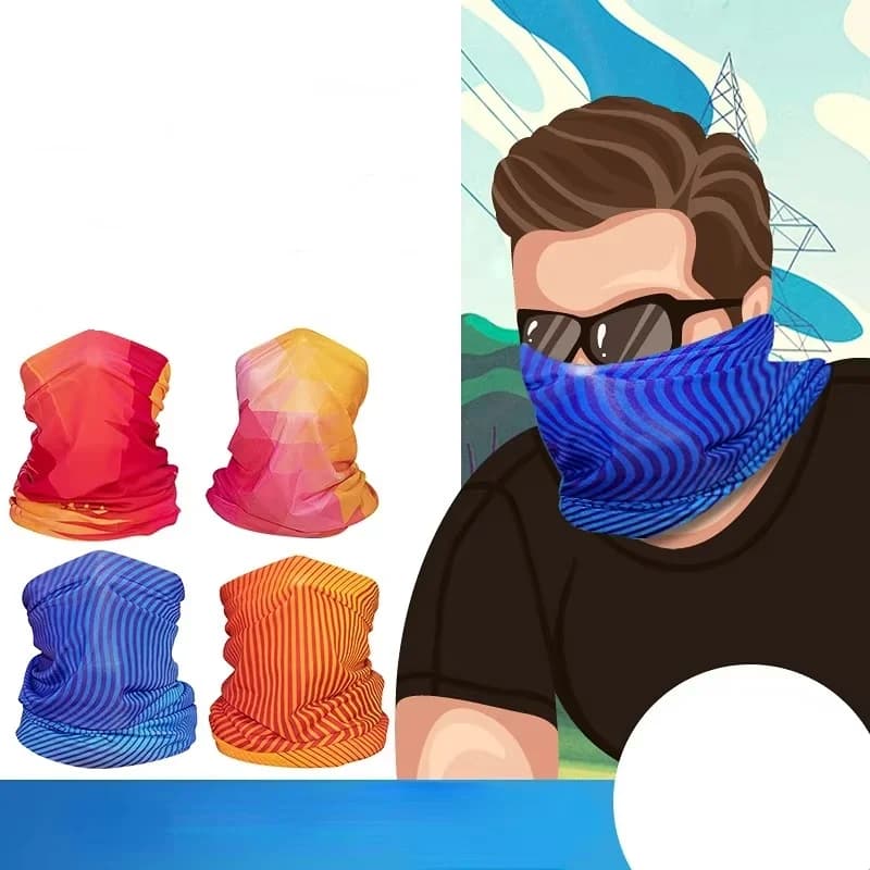 Outdoor Mountain Scarf, Solar Protective Bandana in Ice Silk, Unisex for Fishing and Cycling